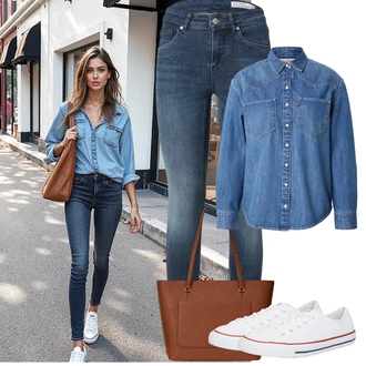 outfit mit Temno rjava/Rjava/Bela Platnena Superga/Superge Nizka/Plato-Sneaker/Ozka Superga/Superge brez vezalk/Superge Luknjasta/Superge Z Bočno Zadrgo/Teddy Superga Converse "udoben poletni videz"
