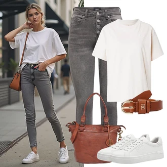 outfit mit Tommy Hilfiger "udoben poletni videz"