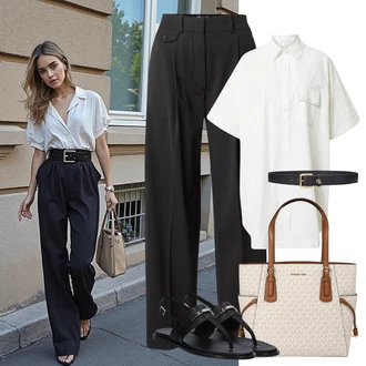 Outfit s Krémová/Bílá Košilové šaty/Halenkové Šaty/Nadměrná velikost šatů Topshop "Letní oblečení"