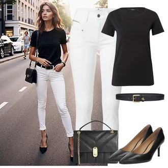 outfit mit Črna/Rjava/Bela Čevlj Poslovna Obutev/Udobna črpalka/Čevelj Z Visoko Peto/Visoka Peta Črpalka/Črpalka z Nizko Petom/Slingback Črpalka/Vintage Črpalka Polo Ralph Lauren "udoben poletni videz"