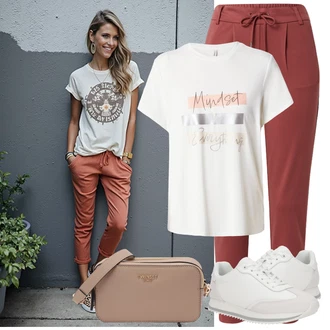 S nápisem Outfit s Růžová/Vícebarevný/Hnědá/Červená/Šedá/Žlutá Tričko/Fancy tričko/Těhotenské tričko/Tričko nadměrné velikosti/Košile s potiskem/Tričko s potiskem Only "Výrazný letní vzhled"