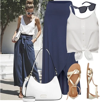 Léto Outfit s Krémová/Bílá Pánské boty/Bustierový Top/Tílko s ořezem/Krátký Top/Krátký top/Halenka Bez Rukávů/Top Se Špagetovými Ramínky Only, Béžová Rybářská sandála/Přezková bota/Letní Bota/Sandál s podpatkem/Vintage sandál/Sandál S T Páskem/Římská sandála/Sandál Na Podpatku/Sandály na hřídeli/Gladiátorská sandála/Sandál Dianette/Páskový Sandál About You "Vzhled casual"