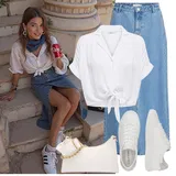 Elegantní Halenky & Tuniky pro Plnoštíhlé Outfity image
