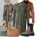 Outfity s béžovými kotníkovými botami image