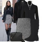 Černá a modrá klasická saka outfity image