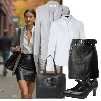 Usnje outfit mit Črna Poslovna Obutev/Udobna črpalka/Čevelj Mary Jane/Čevelj s trakom/T-steg črpalka Tamaris "eleganten jesenski videz"