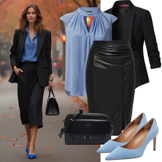 so sponou Outfit s Černá Blůzové Sako/Dlouhý Sako/Neformální Sako/Cargo Sako/Smokingové sako/Oversize Sako/Krátké Sako/Boyfriend Sako/Blejzrové Bund/Kožená Pánská Bund/Kožená bunda pro muže Only "Elegantní Letní Outfit"