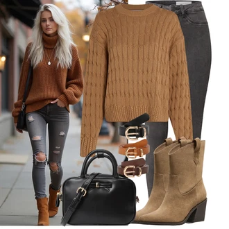 Dlouhé Outfit s ?erná Dámské D?íny s Délkou 7/8/Motorká?ské D?íny/D?íny s Rozparkem/D?íny s Nízkým Sedem/Push up D?ín/Ko?ená bunda/Slim Fit D?íny/Navlékací d?íny/Ko?ené Boty/Sweat D?íny/Termální D?íny/Zimní bunda Noisy may "Trendový podzimní outfit"