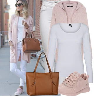 Outfit s Růžová Bota na fitness/Běžecká bota/Gymnastická bota/Tréninková bota Skechers "Nápadný look na podzim"