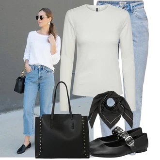 Outfity s kloboukem s ?erná/Bílá Velká ta?ka/Obchodní Ta?ka/Ta?ka/Ta?ka P?es Rameno/Kancelá?ská Ta?ka/Shopper ta?ka/Sportovní Ta?ka P?es Rameno/Ta?ka Na Rameno About You, Tmav? ?edá/?erná/?edá ?ál/Bandana Calvin Klein "Trendový podzimní outfit"