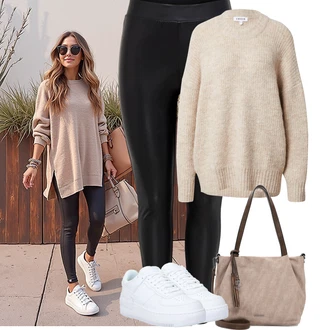 Basketbal Outfit s Bílá/Modrá Skate Bota/Nízká Teniska/Teniska na platformě/Kožené tenisky Nike Sportswear "Podzimní Outfity"Look: Basketbal, Skating, Bruslení