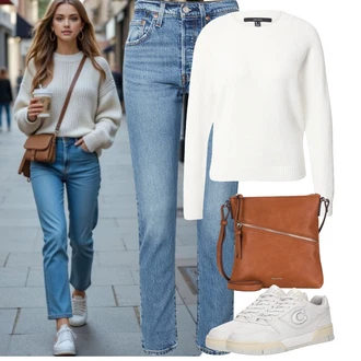 Outfity s "mom" džínami "Podzimní Outfity"