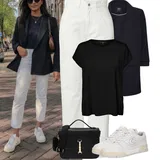 Outfity s černými "mom" džínami image