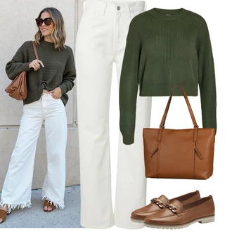 Outfity s "mom" džínami "Podzimní Outfity"