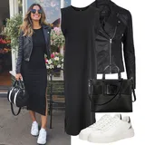 Růžové Kožené Bundy Outfity image