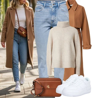 Krátká Outfit s Bílá/Modrá Teniska Skate Bota/Nízká Teniska/Teniska na platformě/Kožené Tenisky Nike Sportswear "Podzimní Outfity"