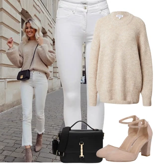 Narozeniny Outfit s Růžová/Béžová/Hnědá Nezařazené About You "Podzimní Outfity"Look: Bar, Koncert, Zvláštní příležitosti, Valentýn, 18. narozeniny, Biřmování, Narozeniny