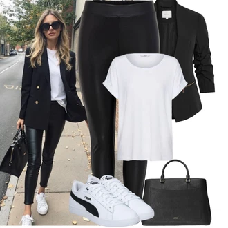 Outfity pro matriční úřad s Černá Kalhoty Formovaná Legína/Tregíny/Legíny s Podšívkou/Legíny s Vysokým Pasem/Kalhoty z Umělé Kůže/Vinylový Legín/Legíny Kožený Vzhled/Neprůhledný Legíny/Kožený legíny/Latexové legíny/Legíny s Rozparkem Only "Podzimní Outfity"