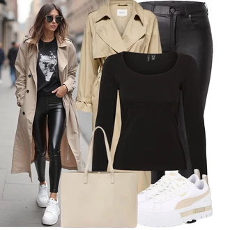 Moderní Matka nevěsty Outfit s Béžová/Khaki Letní Kabát/Trenčkot/Trenčkot Only "Lehký outfit"Look: Cool, Francouzské, Italský, Moderní, Old Money, Univerzitní, Vintage