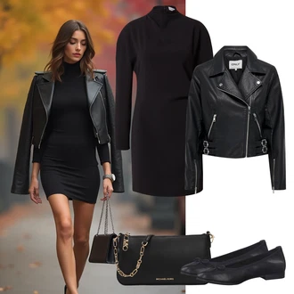 Zima outfit mit Črna Obleka velike velikosti/Obleka/Bluza & Tunika/Pletenina/Pletene velika velikost/Tunika Calvin Klein "praktičen jesenski videz"