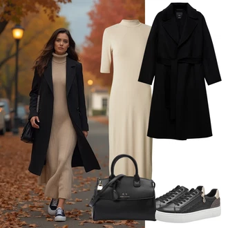 outfit mit Bež/Črna Superga Superge z Bleščicami/Usnjene superge/Superge Nizka/Plato-Sneaker/Ozka Superga/Superge Luknjasta/Superge Z Bočno Zadrgo Tamaris "praktičen jesenski videz"