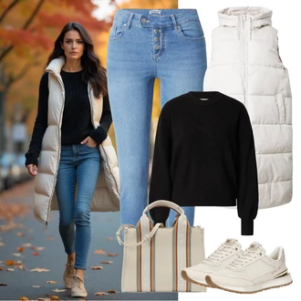 outfit mit Armani Exchange "praktičen jesenski videz"