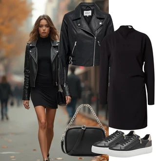 outfit mit Bež/Črna Superga Superge z Bleščicami/Usnjene superge/Superge Nizka/Plato-Sneaker/Ozka Superga/Superge Luknjasta/Superge Z Bočno Zadrgo Tamaris "praktičen jesenski videz"