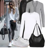 Módní kabátové outfity pro plnoštíhlé image