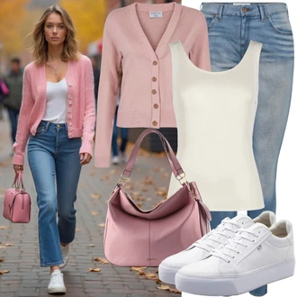 Poletje Za 60 in več outfit mit Bela/Krem/Škrlatna/Roza Majica s kratkimi rokavi/Obrezana majica The North Face, Modra Usnjena Jakna max&co., Bela Usnjene superge/Superge Nizka/Ozka superga/Superge Z Bočno Zadrgo/Superge z ježkom sam73, Roza Nakupovalka/Nakupovalna torba tous "Sproščen videz"