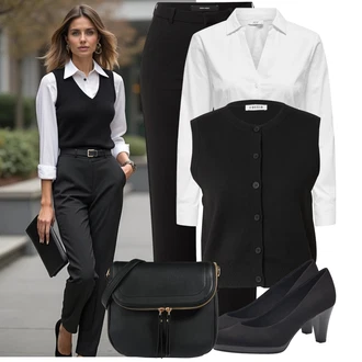 Muzikály Outfit s Černá/Tmavě modrá Nezařazené MARCO TOZZI "Lehký outfit"Look: Na Procházku, Aerobní, Volný čas, Jízda na koni, Muzikály