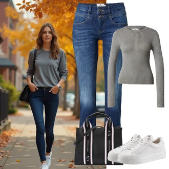 outfit mit JdY "udoben jesenski videz"