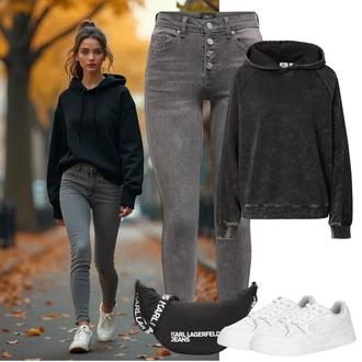 outfit mit Adidas Originals "udoben jesenski videz"