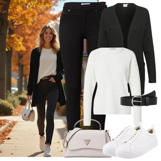 Poletje Za 60 in več outfit mit Bela/Krem Usnjene superge/Superge Nizka/Plato-Sneaker/Ozka superga/Superge Z Bočno Zadrgo/Poletne superge Vagabond Shoemakers "udoben jesenski videz"