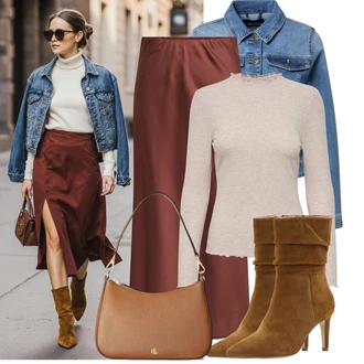 Outfit s Hnědá/Béžová/Bílá Nezařazené Polo Ralph Lauren "Cool každodenní outfit"