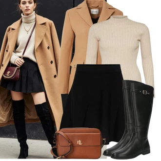 Punk Outfit s Hn?dá/?ervená/Zlatý Polo Ralph Lauren "Cool podzimní outfit"Look: Rad, Princezny, Punk, Preppy, Italský, Retro