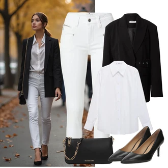 Poletje Za 60 in več outfit mit Črna/Roza/Bela Baguette torba/Pisemska torbica/Torbica za čez ramo/Torba za čez ramo/Billfold/Mini torbica/Satchel torba MICHAEL Michael Kors, Črna/Rjava/Bela Poslovna Obutev/Udobna črpalka/Čevelj Z Visoko Peto/Visoka Peta Črpalka/Črpalka z Nizko Petom/Slingback Črpalka/Vintage Črpalka Polo Ralph Lauren "eleganten jesenski videz"