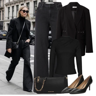 Poletje Za 60 in več outfit mit Črna/Roza/Bela Baguette torba/Pisemska torbica/Torbica za čez ramo/Torba za čez ramo/Billfold/Mini torbica/Satchel torba MICHAEL Michael Kors, Črna/Rjava/Bela Poslovna Obutev/Udobna črpalka/Čevelj Z Visoko Peto/Visoka Peta Črpalka/Črpalka z Nizko Petom/Slingback Črpalka/Vintage Črpalka Polo Ralph Lauren "eleganten jesenski videz"