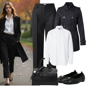 outfit mit Armani Exchange "eleganten jesenski videz"