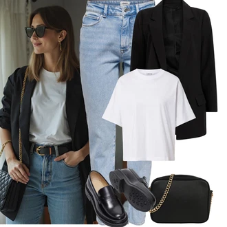 Outfit s Černá/Hnědá/Fialová/Žlutá Business Bota/Mokasín/Trotteur/Nízká bota na podpatku/Goodyear welted bota SELECTED FEMME "Podzimní Outfity"