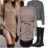 Outfity s dlouhými pletenými šaty image