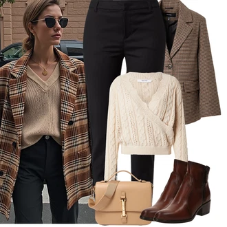 Zip Outfit s Černá/Červená Nezařazené VERO MODA "Podzimní Outfity"