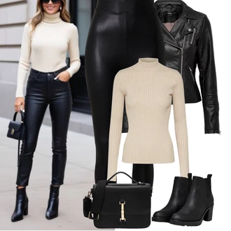 Léto Outfit s Černá/Červená Kožené Bund Bunda z Umělé Kůže/Motorkářská bunda/Motorkářské Bund/Kožené Bund Only "Podzimní Outfity"