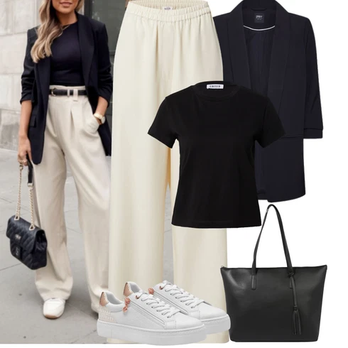 Kombinace Khaki/Béžová/Bílá Plisovaná kalhoty/Široká Kalhoty/Kalhoty s nášivkou uprostřed/Kalhoty s Vysokým Pasem/Mušelínové kalhoty/Marlene Kalhoty/Tradiční Kalhoty/Kalhoty se Štěrbinou/Lněné Kalhoty Edited