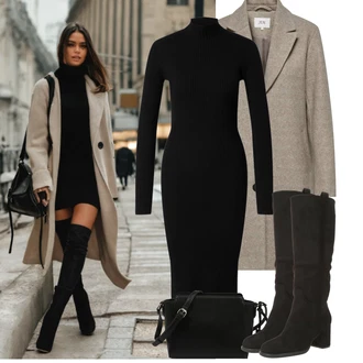 Od 50 let Outfit s Černá Edited, Černá Pánská taška/Obchodní Taška/Taška/Klasická Taška Přes Rameno/Taška Na Notebook/Taška na Macbook/Taška Na Notebook/Kancelářská Taška/Brašna/Sportovní Taška Přes Rameno About You "Podzimní Outfity"