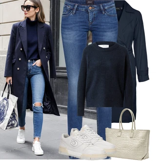 Narozeniny Léto Outfit s Bílá/Béžová/Khaki Velká taška/Obchodní Taška/Taška/Taška Přes Rameno/Taška na Macbook/Kancelářská Taška/Shopper taška/Taška Na Svatbu Liebeskind Berlin "Podzimní Outfity"Look: Malle, Bar, 50. narozeniny, Den na pláži, Koncert, Den matek, Narozeniny