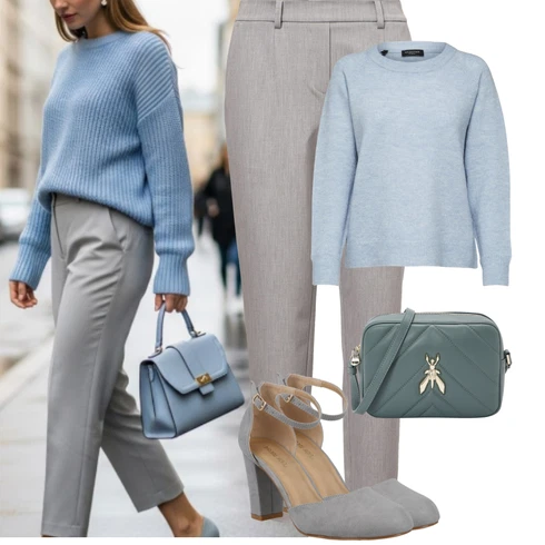 Kombinace Šedá/Béžová/Světle šedá/Hnědá Rovná Kalhoty/Chinos/Bengaline Kalhoty/Navlékací Kalhoty/Obleková Kalhoty/Business Kalhoty/Úzká Kalhoty/Lněné Kalhoty/Mušelínové kalhoty/Kalhoty s nášivkou uprostřed/Kalhoty se Štěrbinou Object