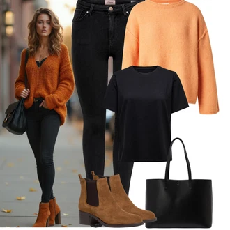 Outfit s Černá/Tmavě modrá Tričko/Jednoduchý top/Mužské běžecké boty/Funkční tričko/Síťované tričko/Tričko nadměrné velikosti/Tričko s krátkým rukávem/Krátký top/Sportovní tričko Only "Podzimní Outfity"