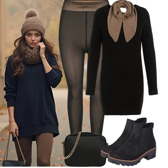 Outfit s Černá Chelsea Boty/Kožená bunda/Zimní kotníková bota/Plochá Kotníková Bota/Kotníková Bota s Podšívkou/Gumová Kotníková Bota/Letní kotníková kozačka/Zimní bota Rieker "Podzimní Outfity"