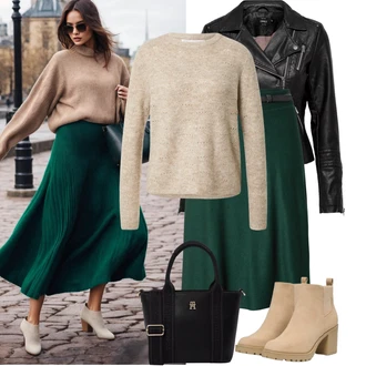 Léto Outfit s Černá/Červená Kožené Bund Bunda z Umělé Kůže/Motorkářská bunda/Motorkářské Bund/Kožené Bund Only "Podzimní Outfity"