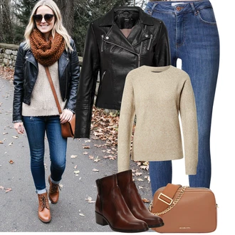 Léto Outfit s Černá/Červená Kožené Bund Bunda z Umělé Kůže/Motorkářská bunda/Motorkářské Bund/Kožené Bund Only "Podzimní Outfity"